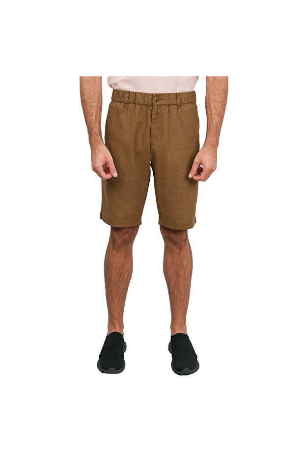 Men's Slim Linen Cotton Bermuda Shorts
