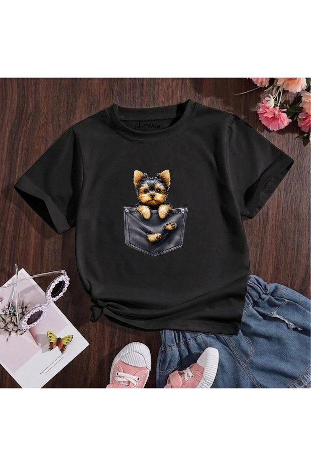 Cep Doge Printed 100% Cotton Crew Neck Kids Unisex T-Shirt 5 6 -7 8-9 10 -11 12 Years Old