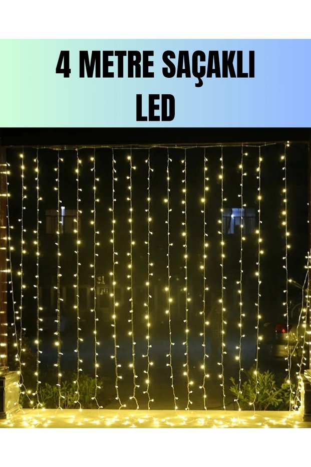 4 Meter Christmas Waterfall Led Curtain Light Home Garden Decor