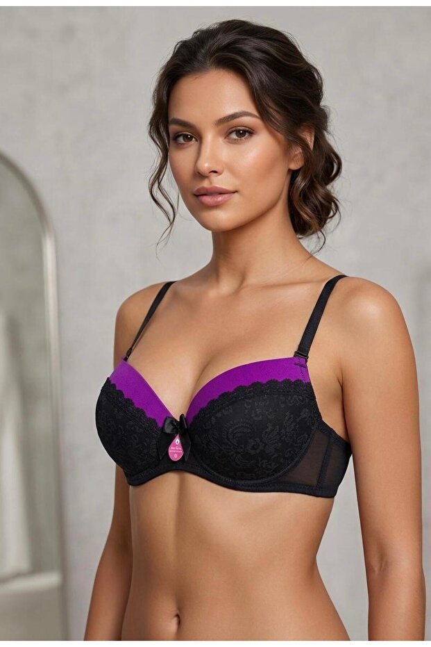 Ecem Yildiz Women's Padded 100% Quality Lace Bra