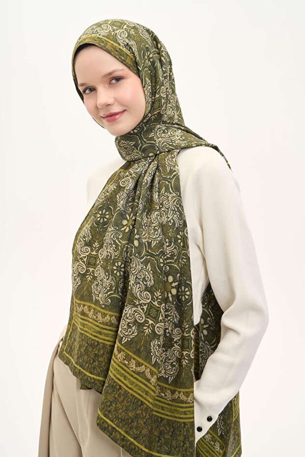 Urban Hours Luvia Army Green Mayda Shawl 190X70