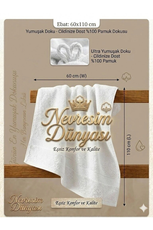 Nevresim Dünyası Prime Towel 60X110 White