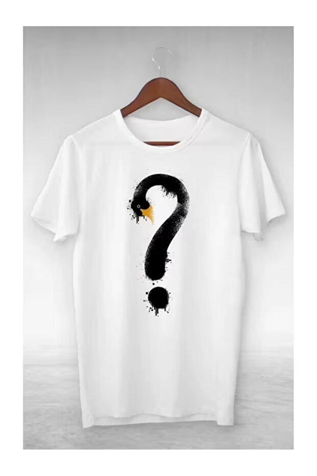 Unisex Women's Men's from the Swan Head Question Mark Printed