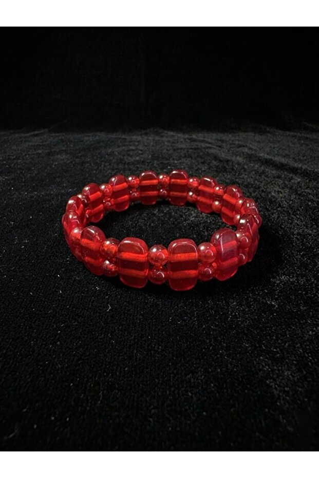 Red Double Row Unisex Beirut Amber Bracelet