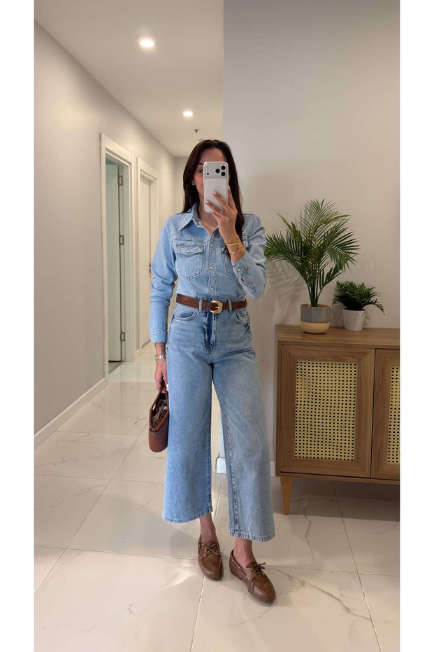 Dertlas Mavi Mom Jean