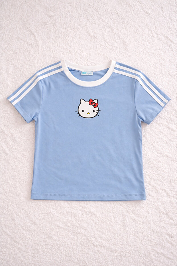 Kitty Detailed Three-Stripe Crop Blouse