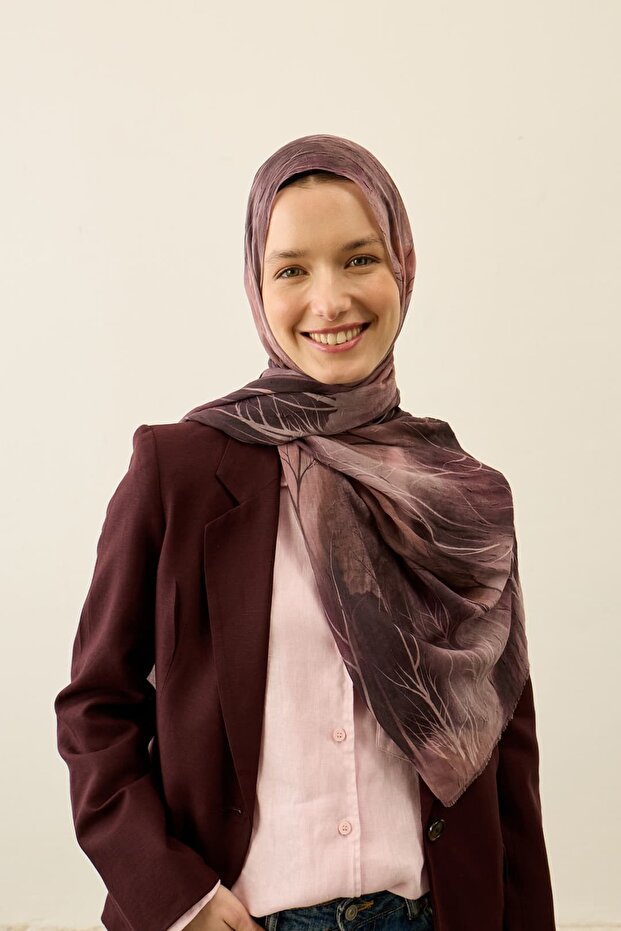 Silhouette Pattern Aya Kras Shawl - 2