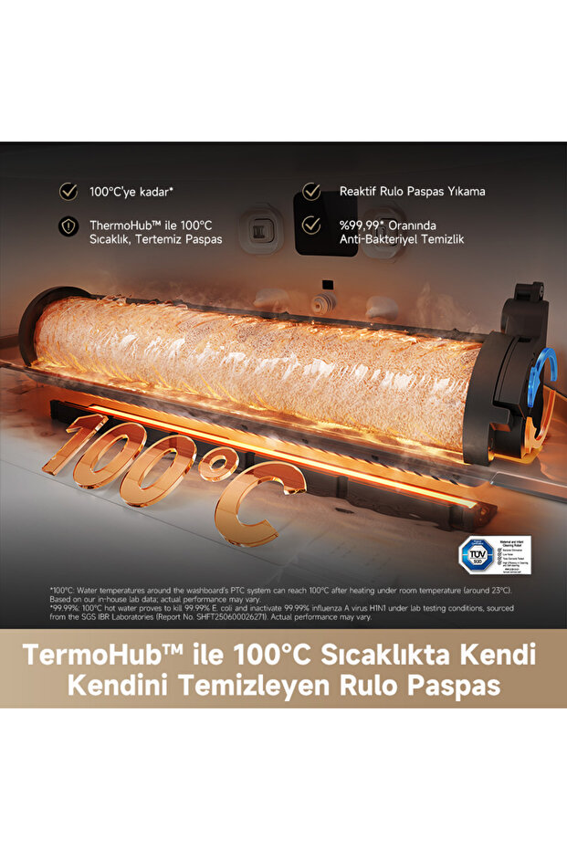 Aqua 10 Ultra Roller Robot Süpürge Beyaz, 30.000Pa Emiş Gücü - 8