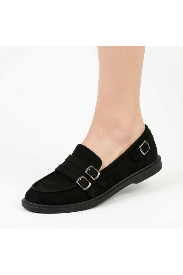 Sl 851 Suede Belted Women's Ballerina Shoes
