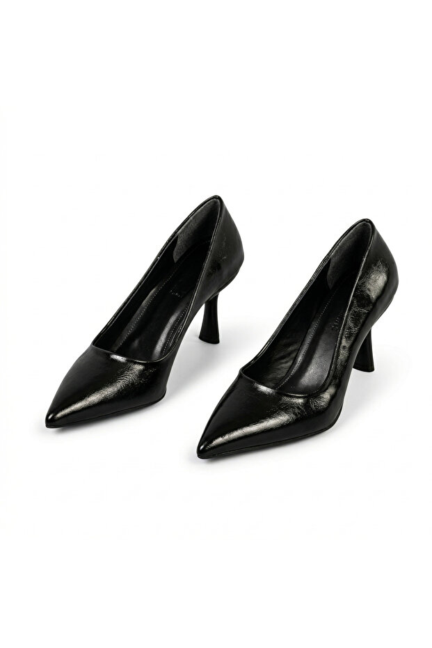 Black 6 cm Thin Heeled Women's Stiletto Shoes