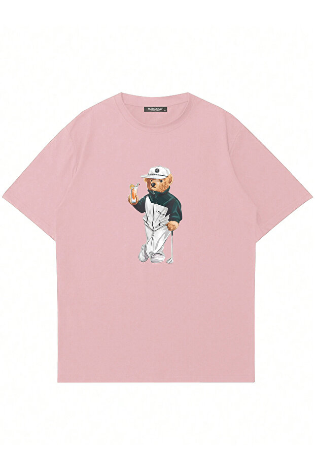 Unisex Coctail Guy Printed Crew Neck Oversize Tshirt