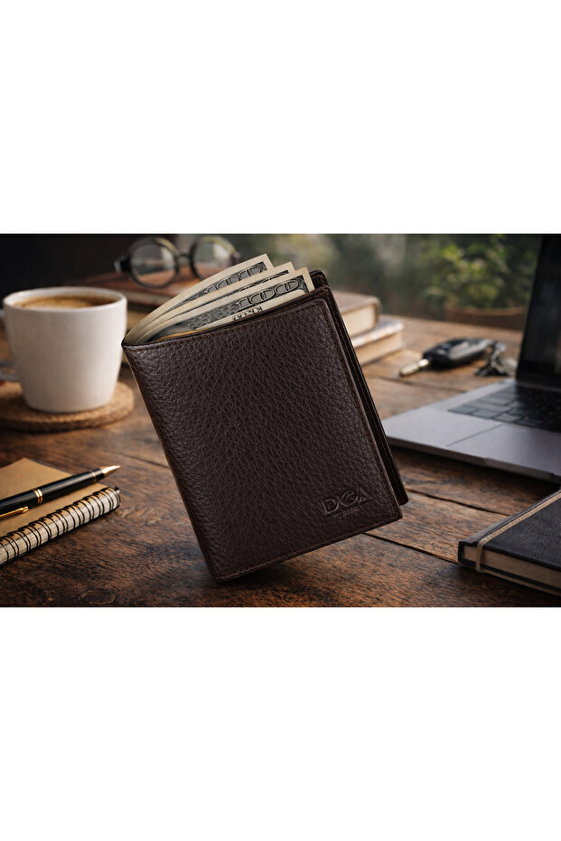 Diga 39 Genuine Leather Vertical Men's Wallet Card Holder