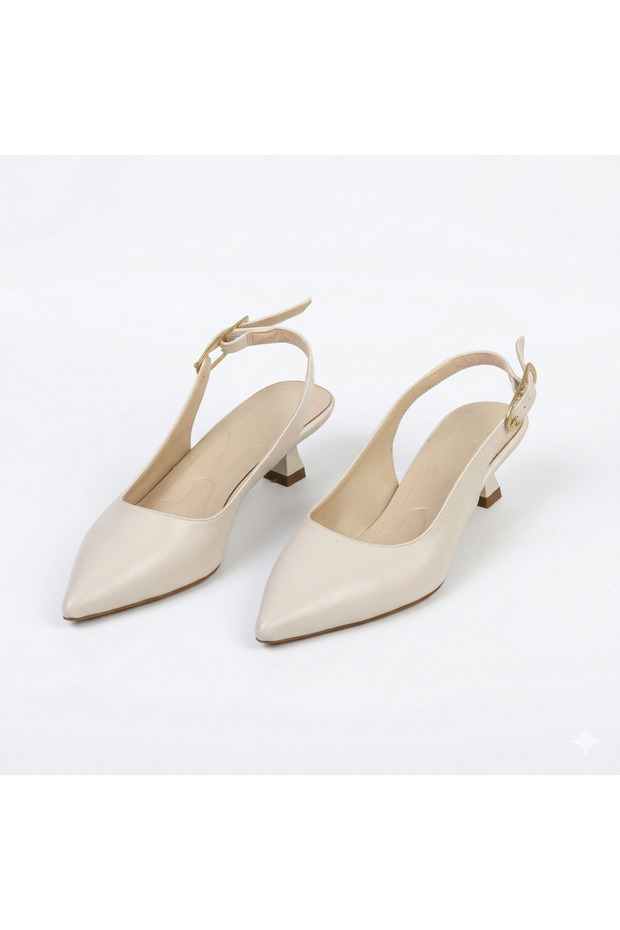 Ten Arka Open Hazelnut Heeled Women's Shoes
