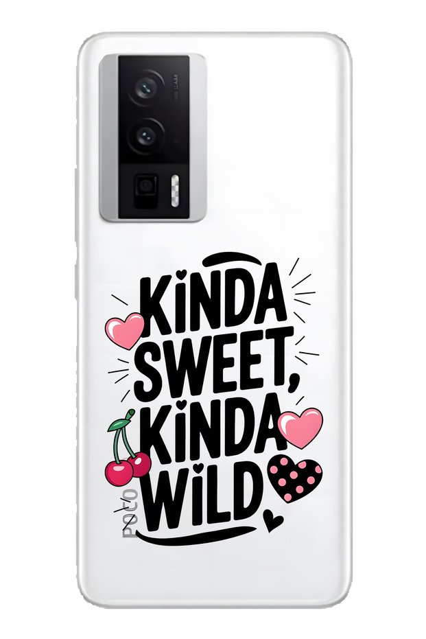 Poco F5 Pro Compatible Kinda Sweet Kinda Wild Patterned Transparent Phone Case