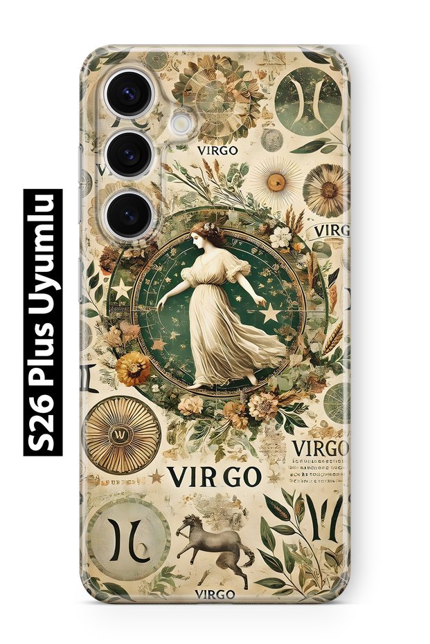 Samsung Galaxy S26 Plus Compatible Virgo Patterned Transparent Phone Case