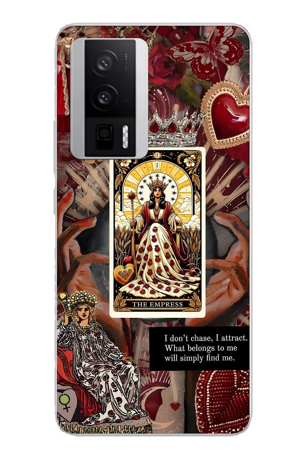 حافظة هاتف شفافة بنمط The Empress Queen Tarot متوافقة مع Poco F5 Pro