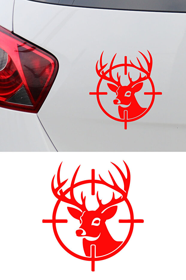Deer Sticker – Hunting Themed Car Window Hood Sticker - Car Motor Auto Sticker 15X14Cm