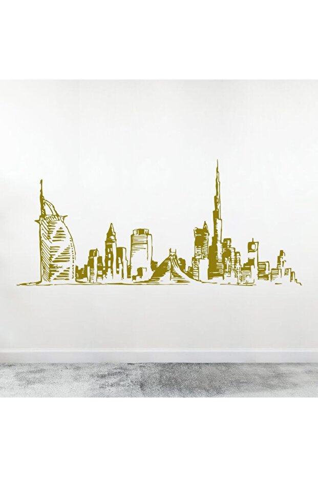 - Dubai Skyline Wall Sticker, Wall Art Sticker for Office, Home, School