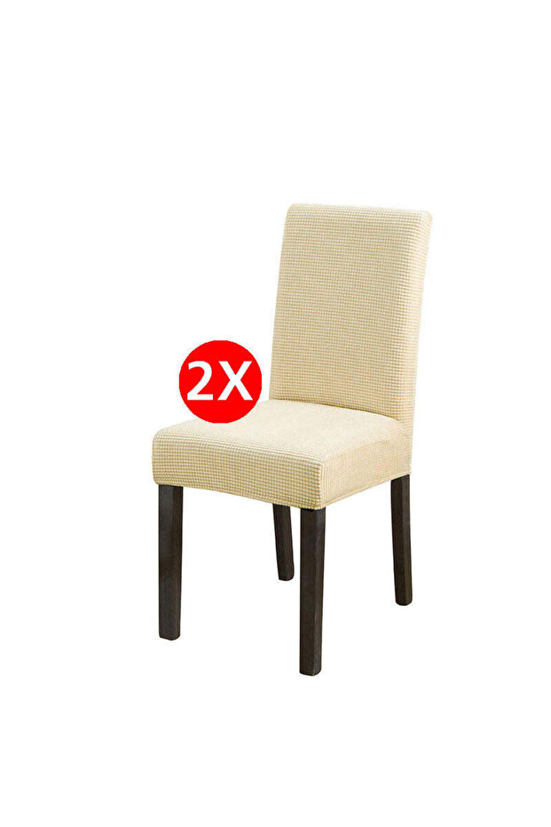 Set 2 huse scaun Sofazip, material microfibră, culoare bej