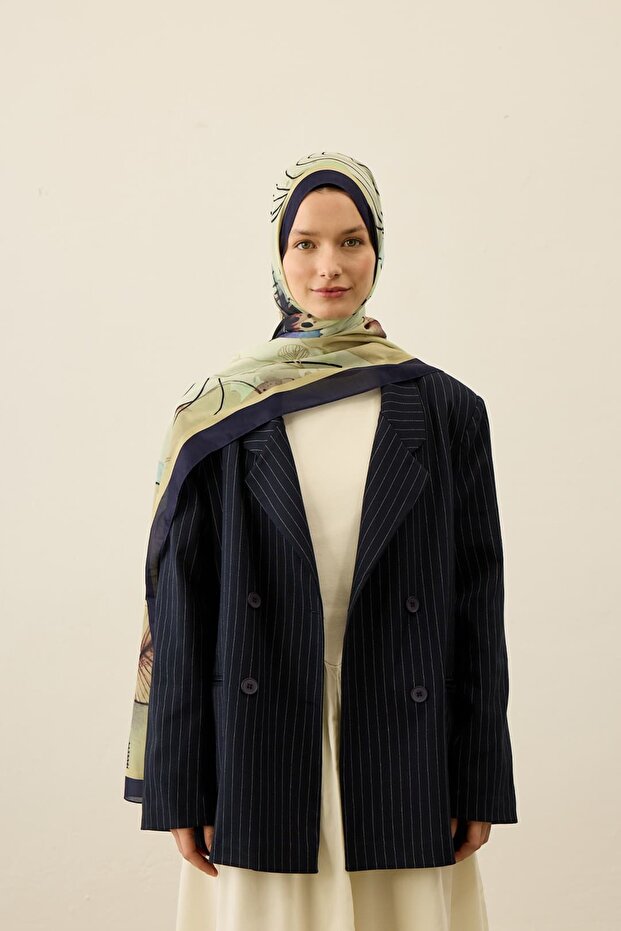 Poppy Pattern Liva Modal Shawl