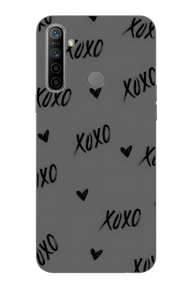 Realme 5I / 6I / C3 Compatible Xoxo Patterned Transparent Phone Case