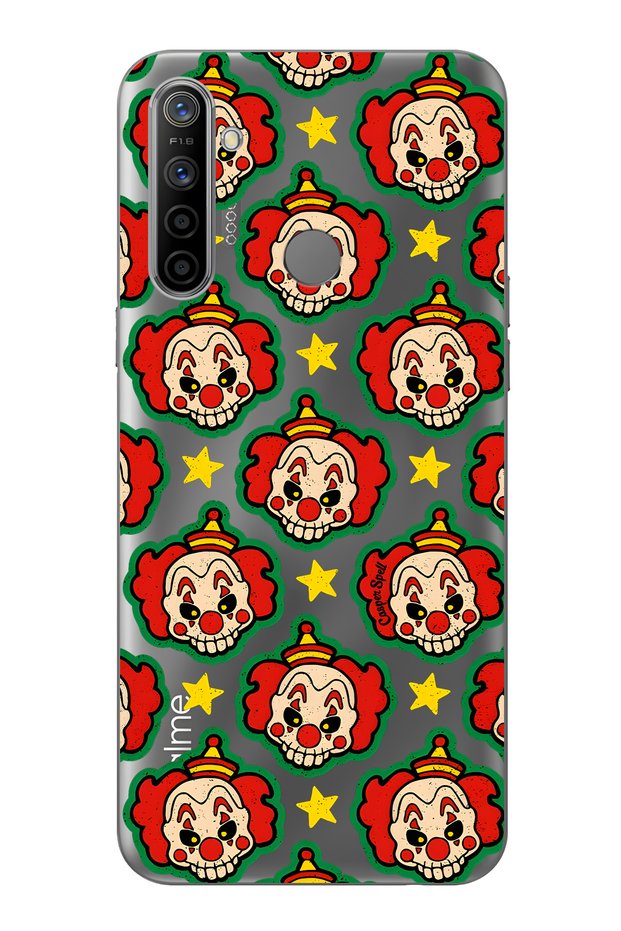 Realme 5I / 6I / C3 Compatible Clown Pattern Transparent Phone Case