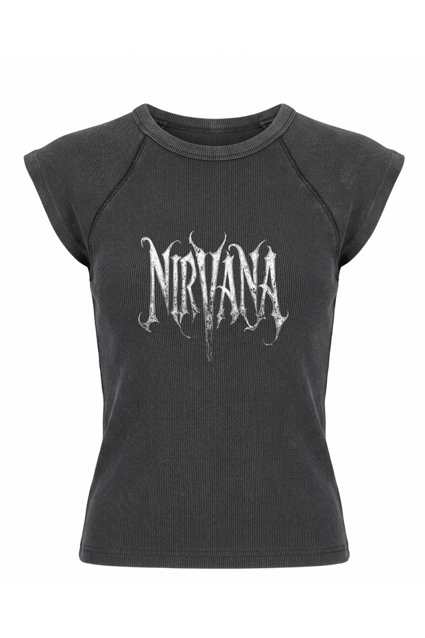 Vintage Rock Metal Music Raglan Sleeve Basic Washed T-Shirt