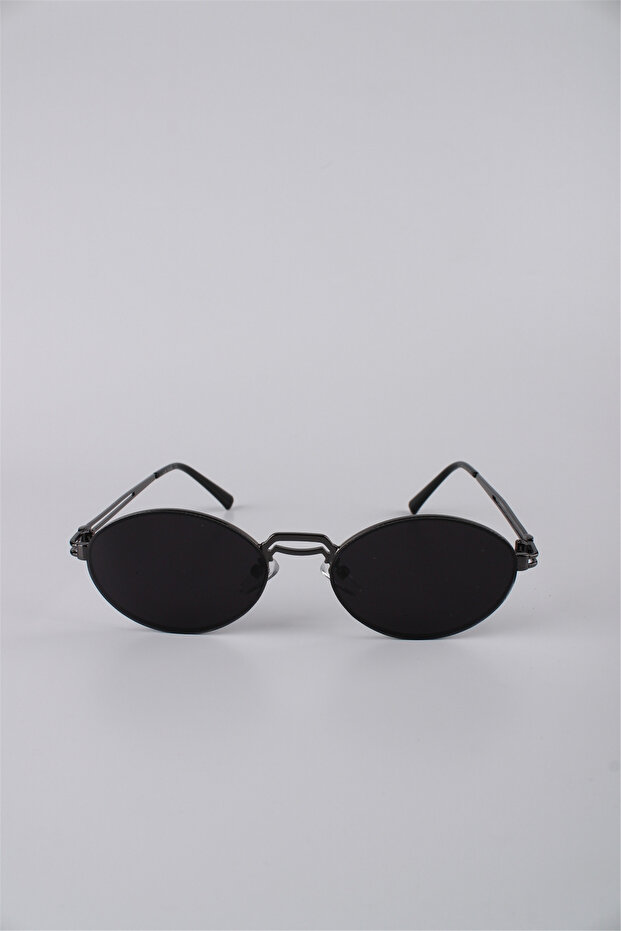 Smoked Metal Frame Oval Unisex Sunglasses Gg25Lv2308R02