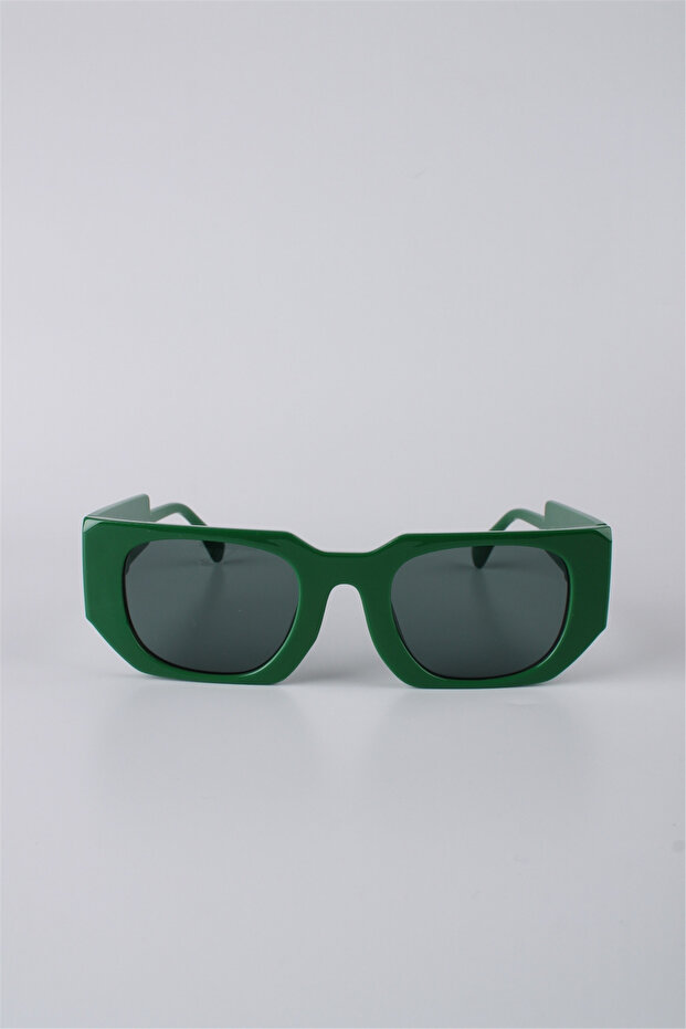 Green Geometric Plastic Frame Women's Sunglasses Gg25Lv3322R05