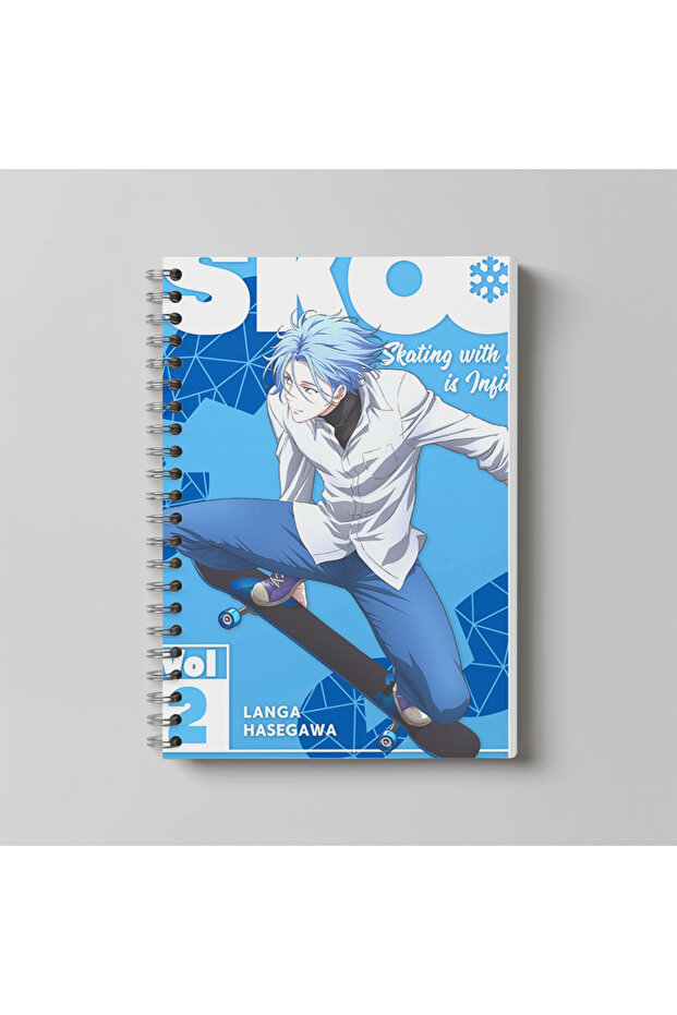 دفتر ملاحظات حلزوني للأولاد مقاس A4 من سلسلة SK8 The Infinity Anime، 60 ورقة