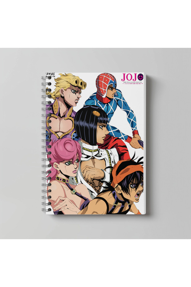 دفتر ملاحظات JOJO JoJo's Bizarre Adventure Anime مقاس A4، 60 ورقة، مطبوع عليه شخصيات بدون خطوط