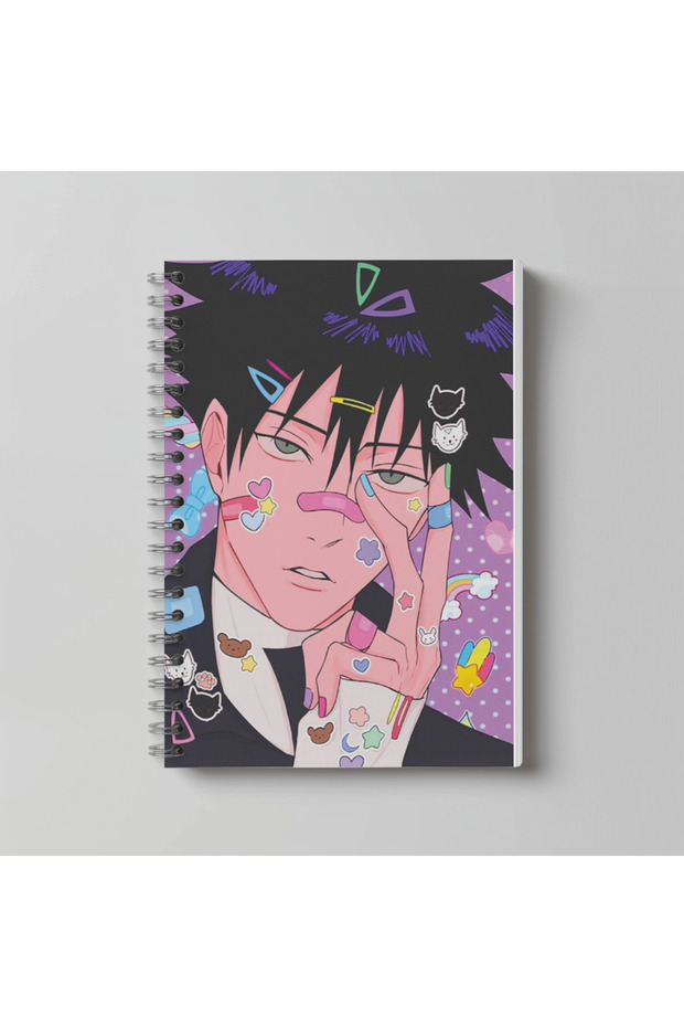 دفتر ملاحظات حلزوني بحجم A4 من سلسلة أنيمي Jujutsu Kaisen، 60 ورقة