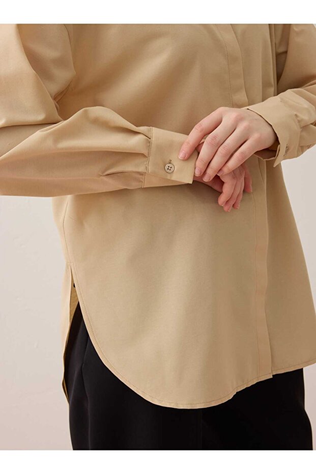 Hakim Yaka Basic Tunic - Beige - - 5
