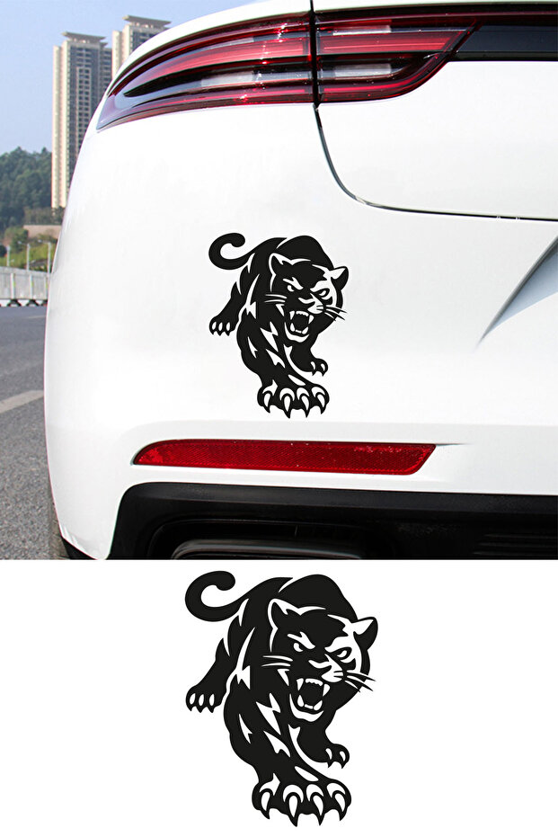 Predatory Panther Auto Sticker - Car Engine Sticker - Vehicle Windshield Hood Decal 11X15Cm