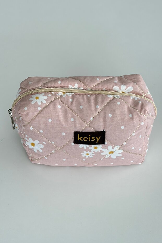 Patterned Puffy Makeup Bag - 2
