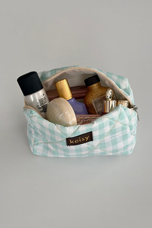 Patterned Puffy Makeup Bag - 3