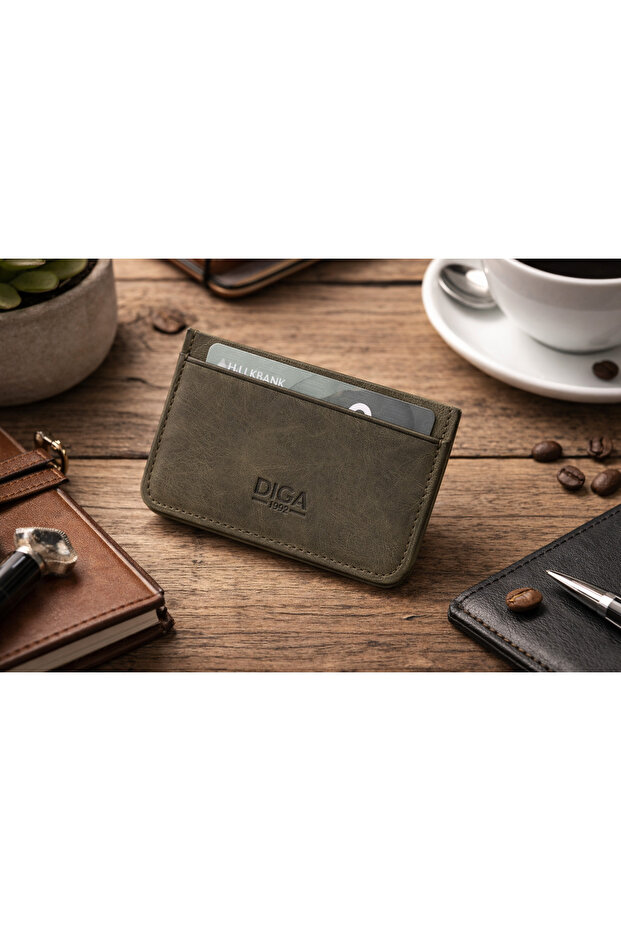 Diga 11690 Genuine Leather Clip-On Men's Card Holder Wallet