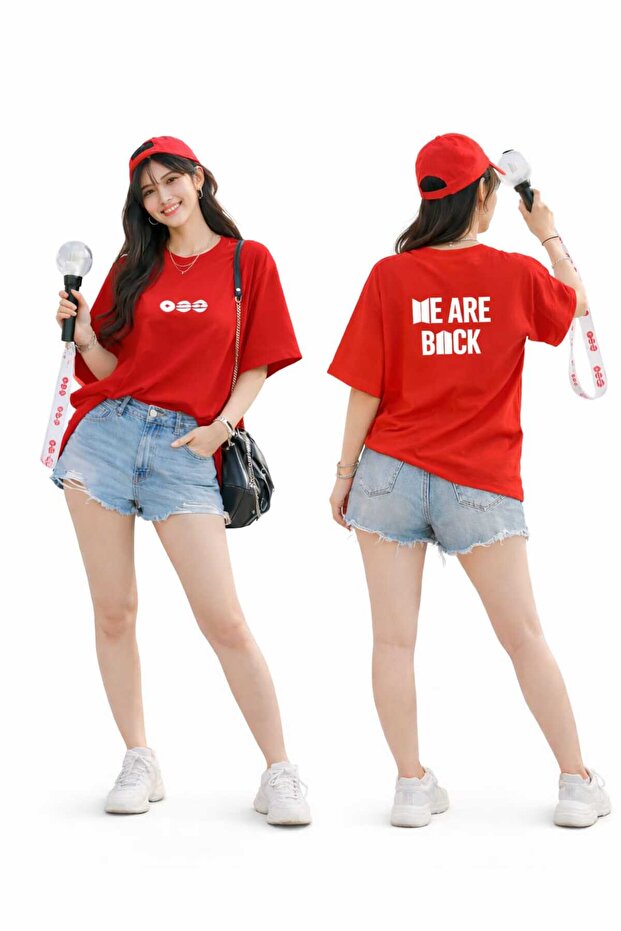تيشيرت كبير الحجم مطبوع عليه Arirang World Tour BTS