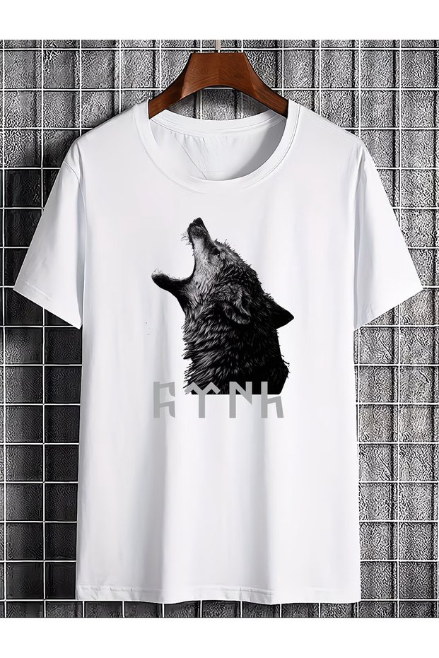 Wolf Printed Short Sleeve T-Shirt