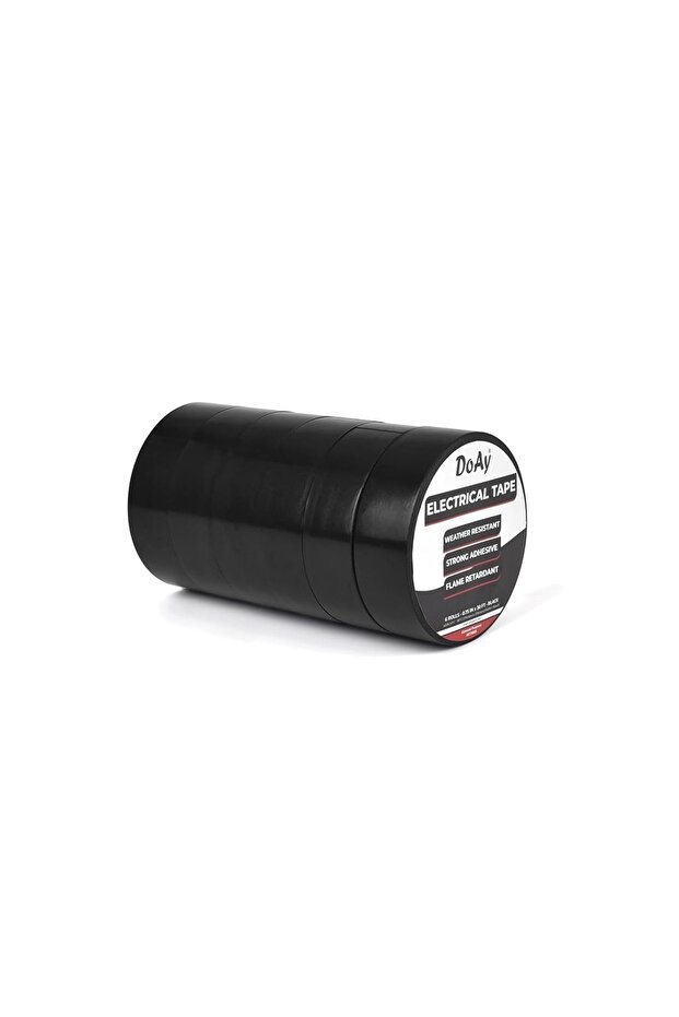 8 Pack Black Electrical Tape - 2