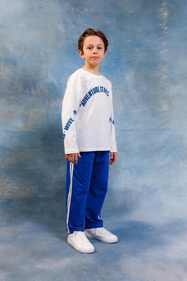 Boys' Adventure Printed Long Sleeve T-Shirt & Jogger Bottom Top Set