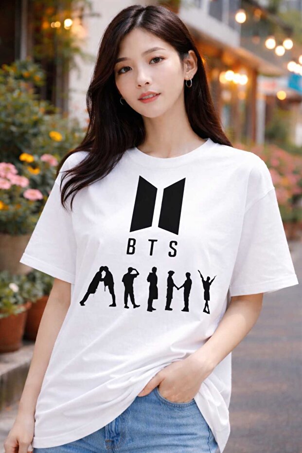 تيشيرت كبير الحجم مطبوع عليه Arirang World Tour BTS