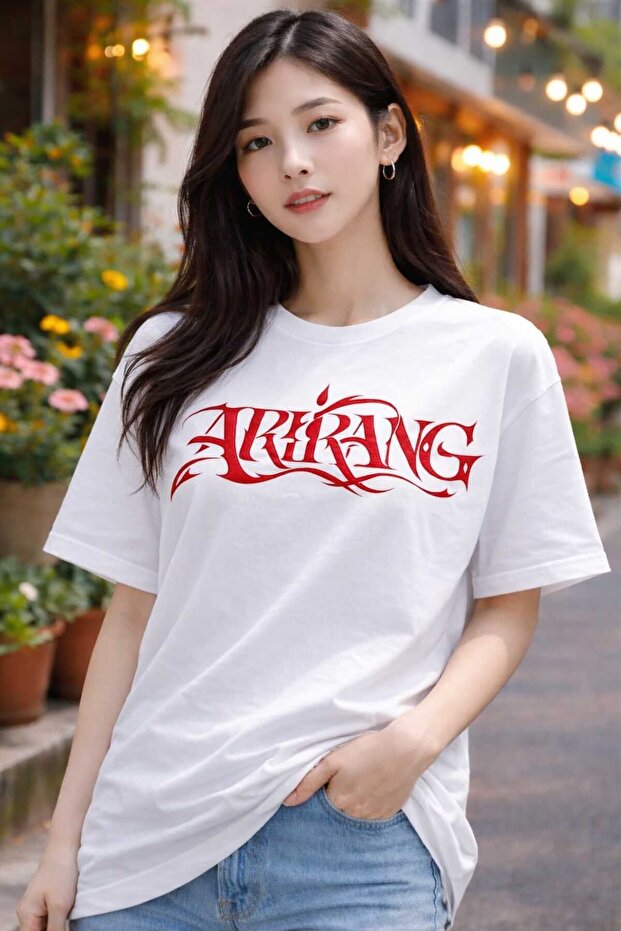 تيشيرت كبير الحجم مطبوع عليه Arirang World Tour BTS