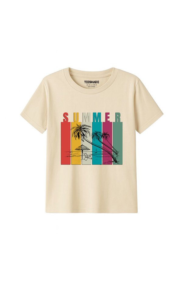 Summer Sunset T-Shirt for Unisex Kids – 100% Cotton Multiple Colors – Sizes 0-16 Years