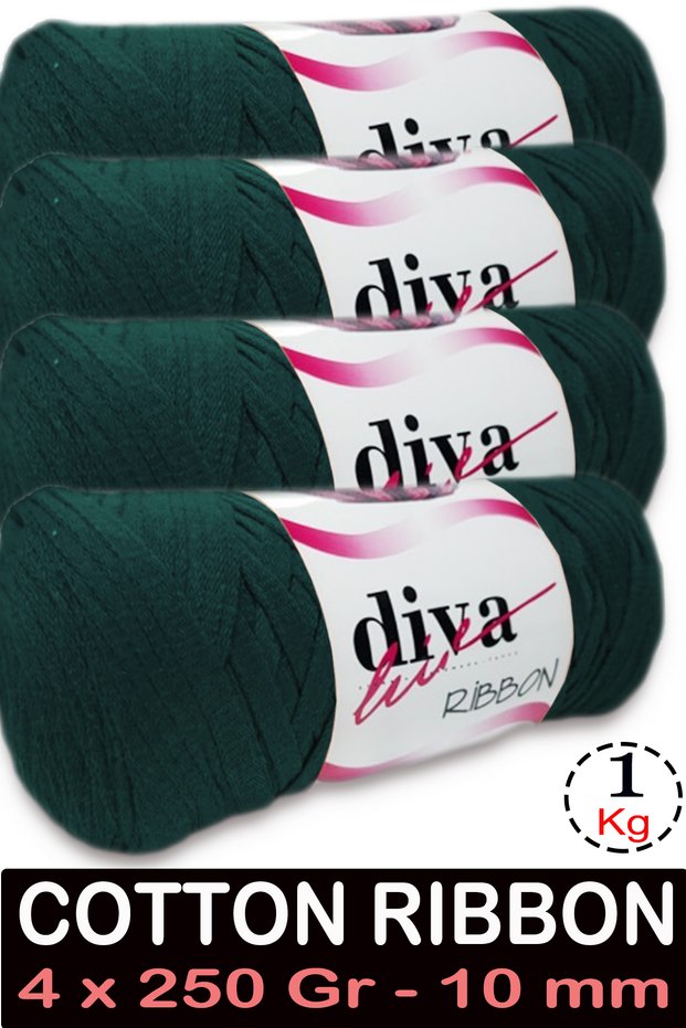 Cotton Ribbon - 1 kg - 10 mm - Pack of 4 - 190