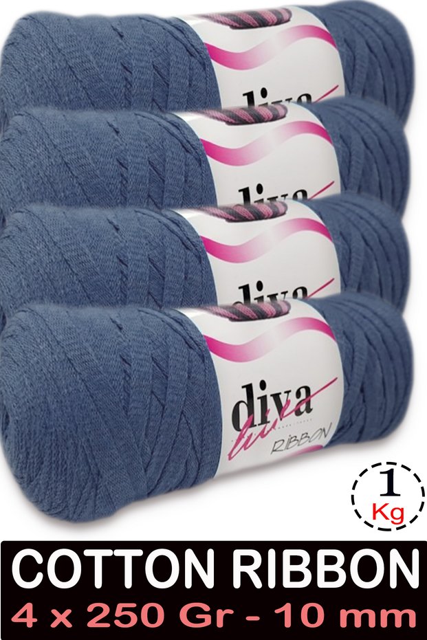 Cotton Ribbon - 1 kg - 10 mm - Pack of 4 - 2113