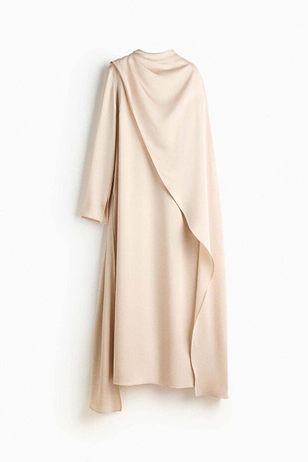 Cape-detail kaftan dress