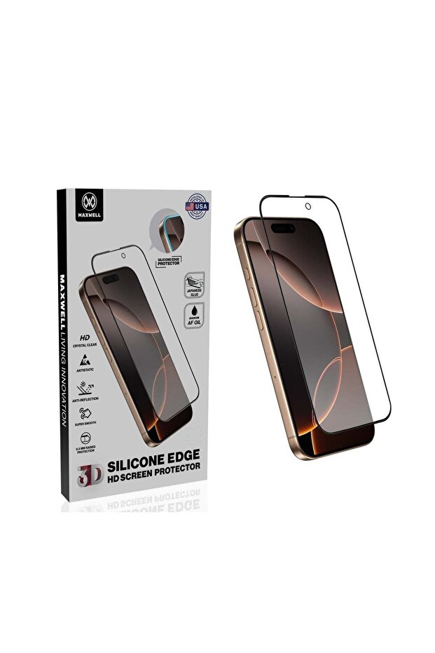 3D Silicone Edge HD AR Screen Protector Compatible with iPhone 16 Pro