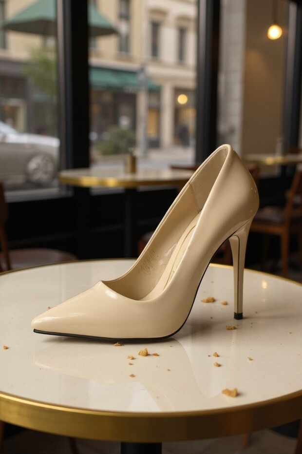 Women's Shiny Patent Leather Pointed Toe Thin High Heels Classic Stiletto