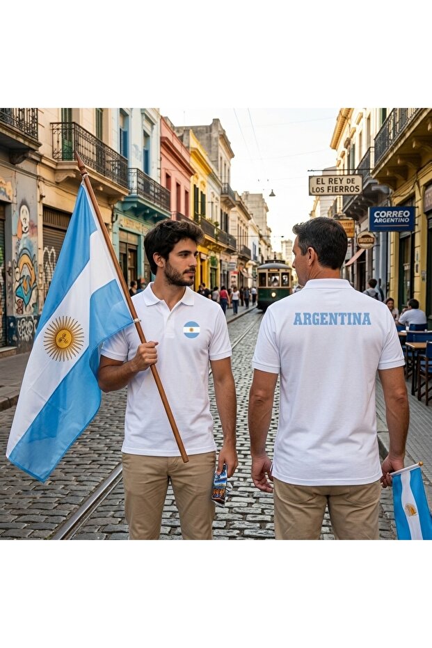 Argentina Arjanti̇n Polo Collar T-Shirt